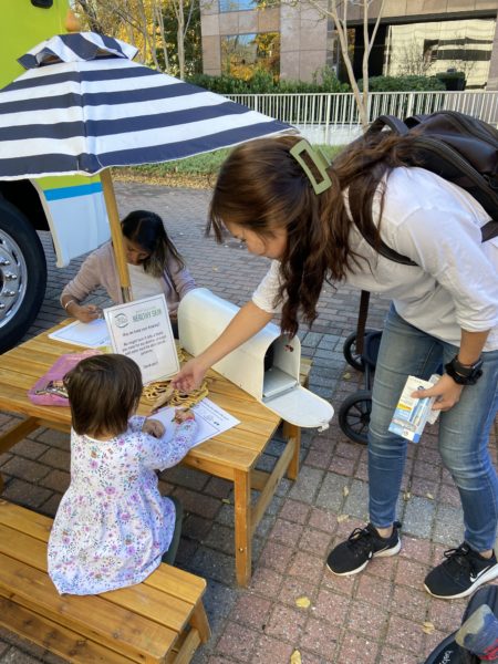 Sun-savvy kids colored at our event in Raleigh.