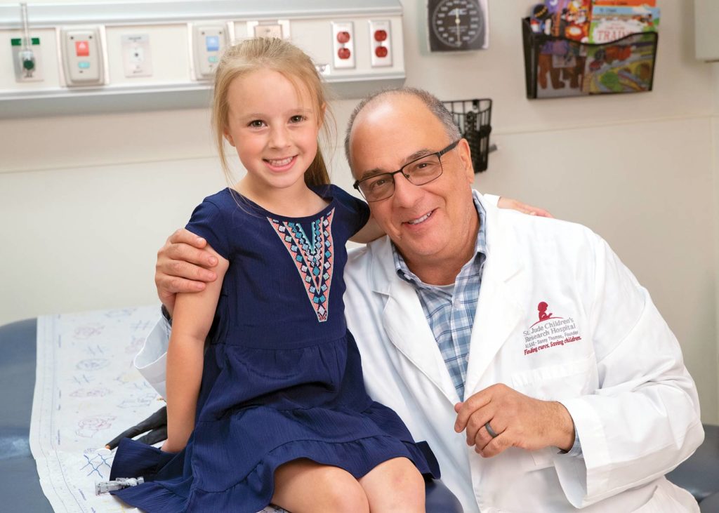 Addison with her doctor Dr Pappo of St Judes