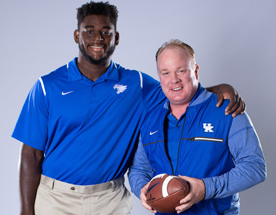 Josh Paschal and Coach Stoops