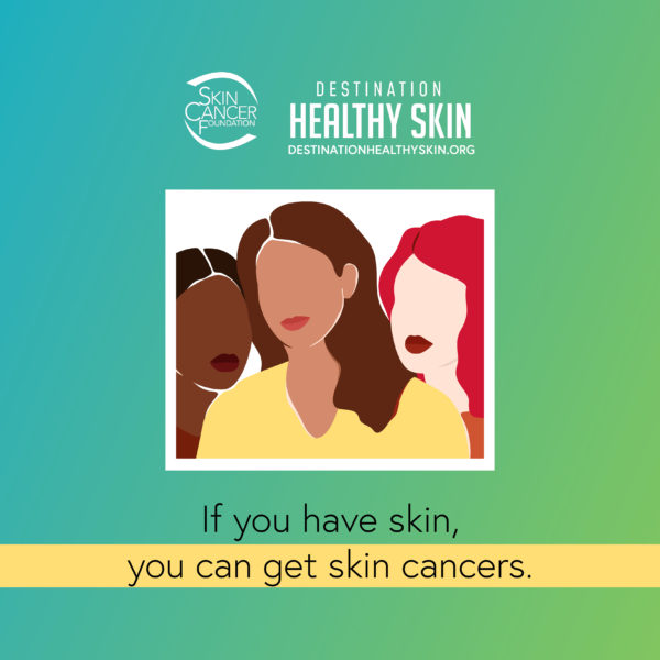 If you have skin, you can get skin cancers.