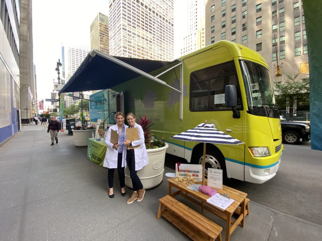 Dr. Elizabeth Hale and Dr. Julie Karen near RV