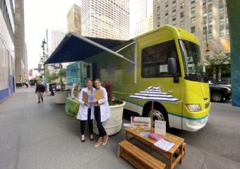 Dr. Elizabeth Hale and Dr. Julie Karen near RV