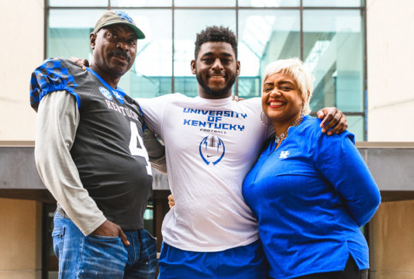 Josh Paschal with parents Clayton and LaTauna