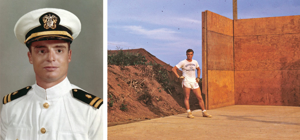 McCarthy in Navy whites and playing handball