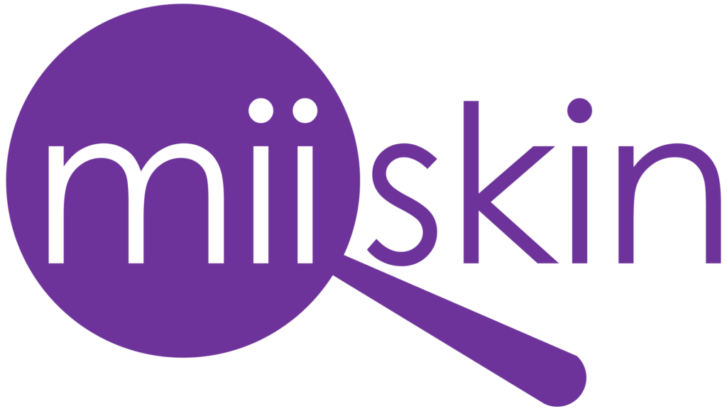 purple logo of the miiskin company