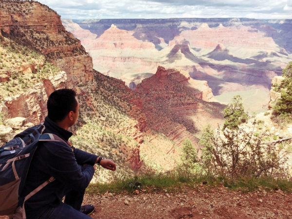 Picture of a man hiking at the Grand CanyonRichard Bidal The Skin Cancer Foundation