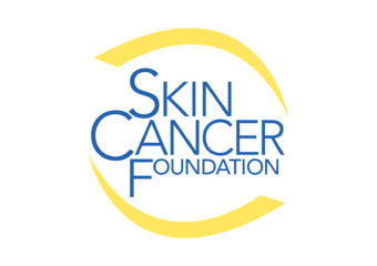 Logo della Fondazione per il cancro della pelle logo ufficiale della fondazione contro il cancro della pelle giallo e blu