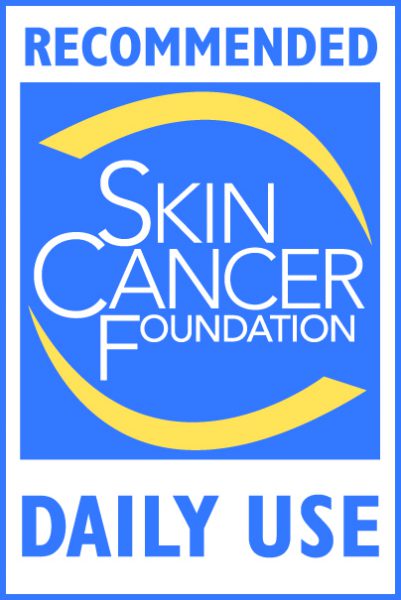 Empfehlungssiegel der Skin Cancer Foundation Tägliche Verwendung Offizielle Logofarbe