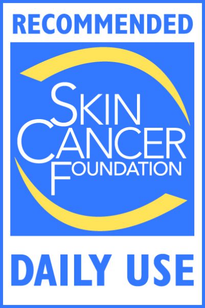 Skin Cancer Foundation Sello de recomendación Uso diario Logotipo oficial Color