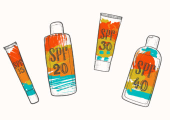 sunscreens bottle with spf information