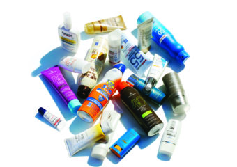 sunscreens bottles with skin cancer foundation's seal of recommendation official logo