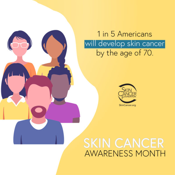 1 in 5 Americans will develop skin cancer by the age of 70