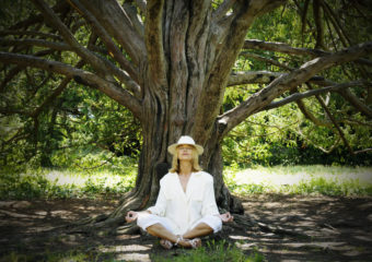 meditating woman